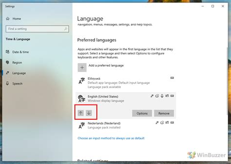 change language settings windows 10.